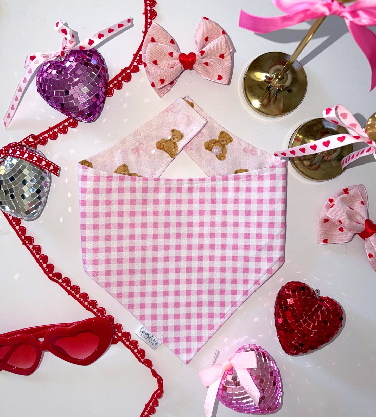 Pink Bows & Bears/ Pink Gingham