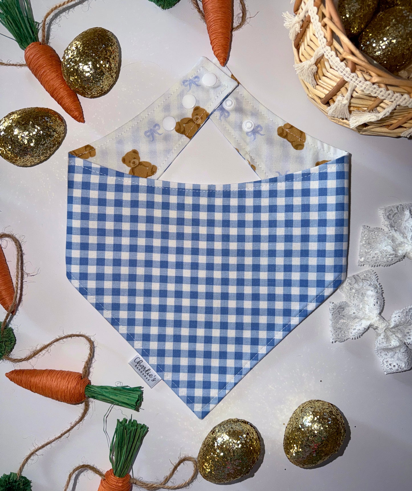 Bears & Blue Bows/ Blue Gingham