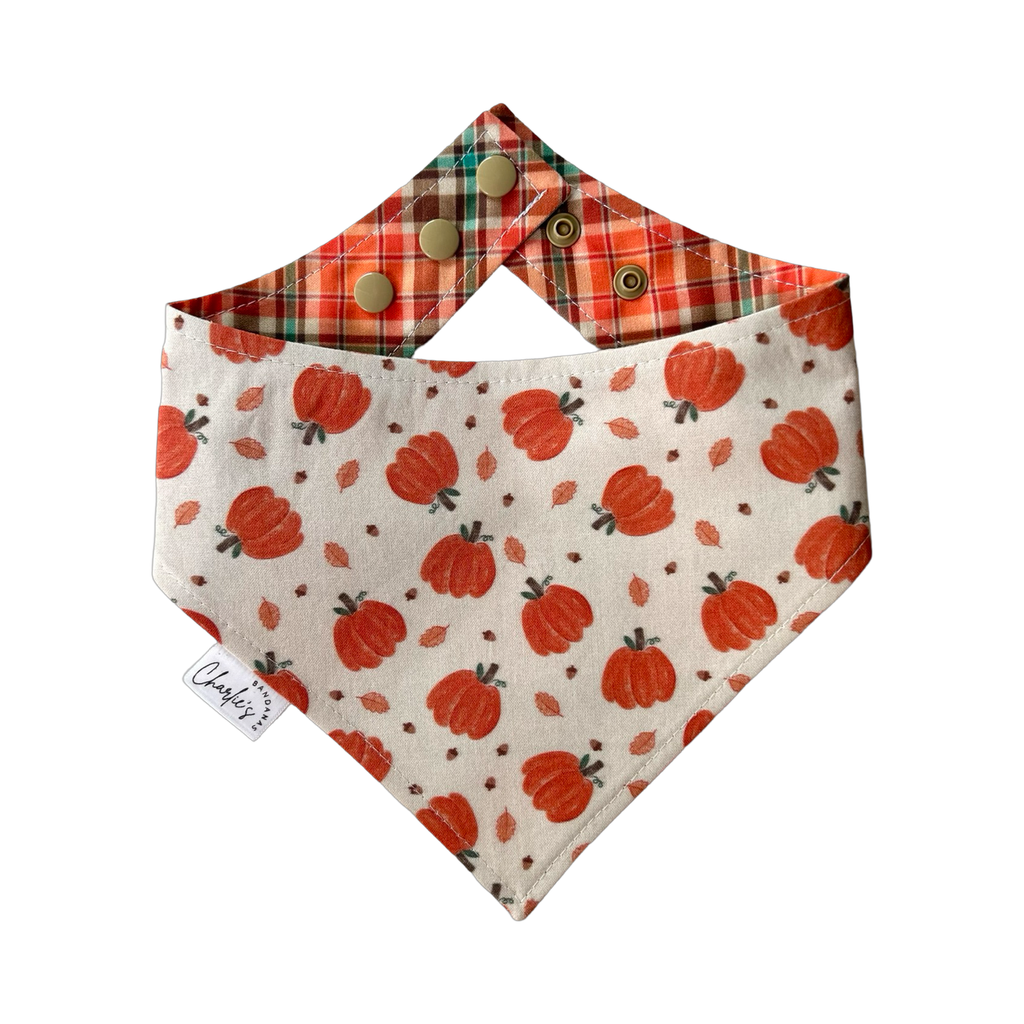 Orange Fall Plaid/ Tossed Pumpkins