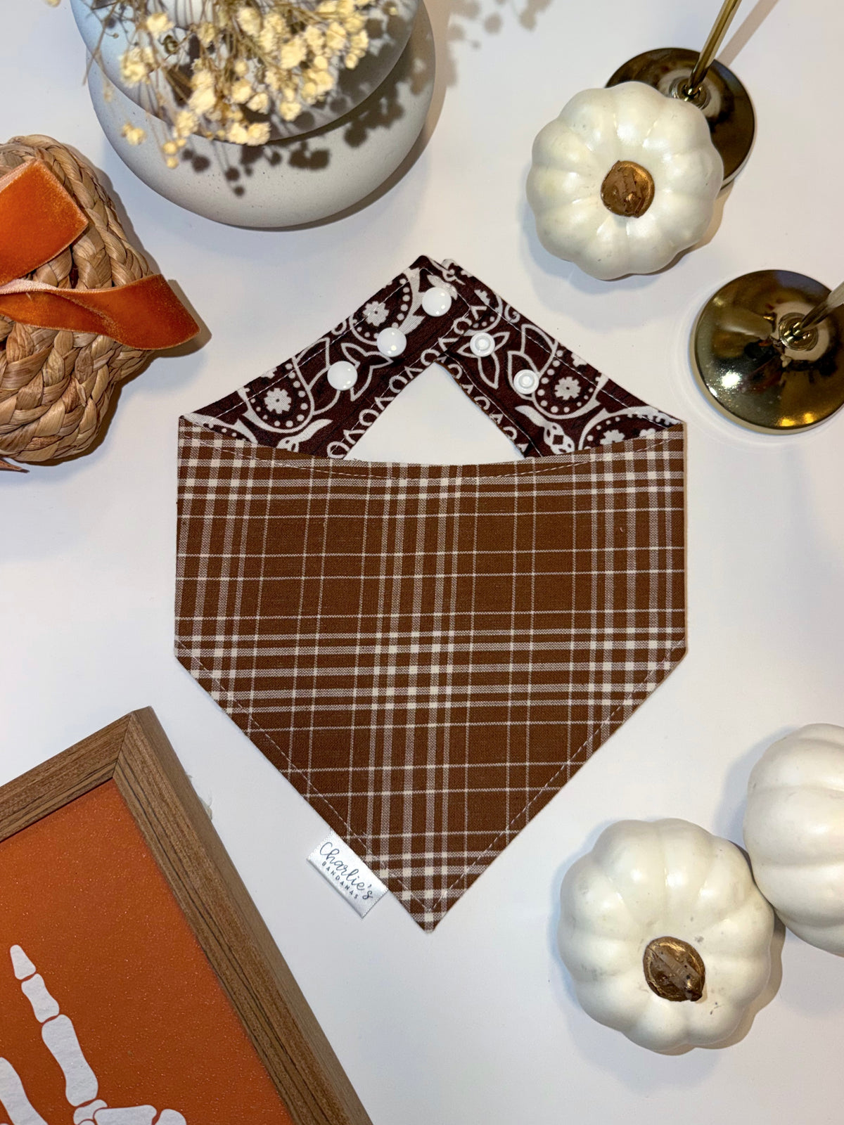 Brown Bandana Print/ Brown Plaid