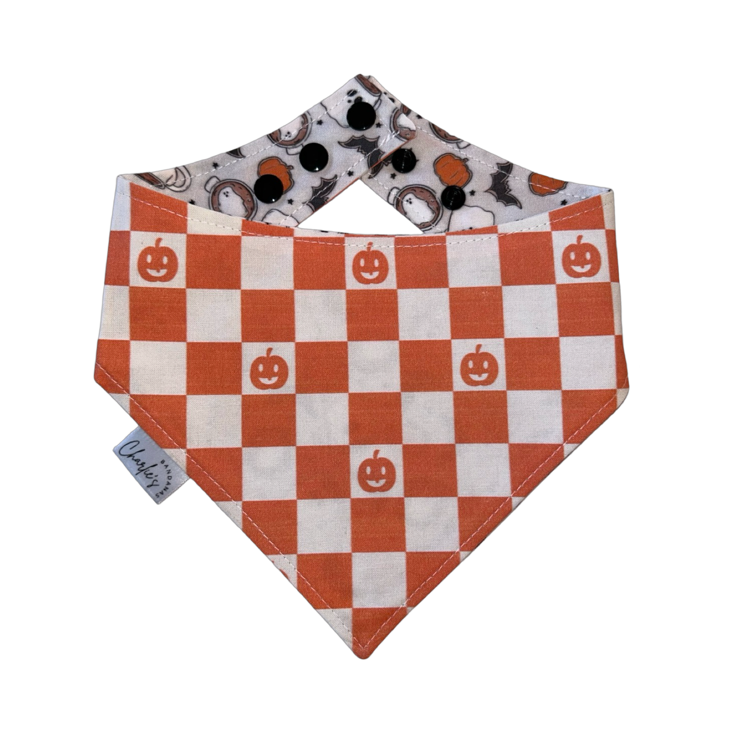Ghost Mugs/ Orange Checkerboard