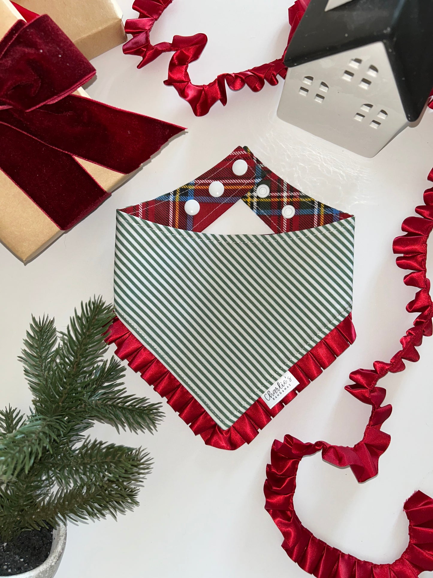 Green Stripes/ Christmas Plaid