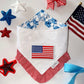 USA Flag Patch/ Blue Floral