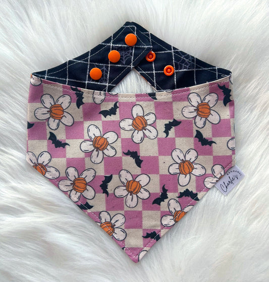 Purple Spooky Checkerboard