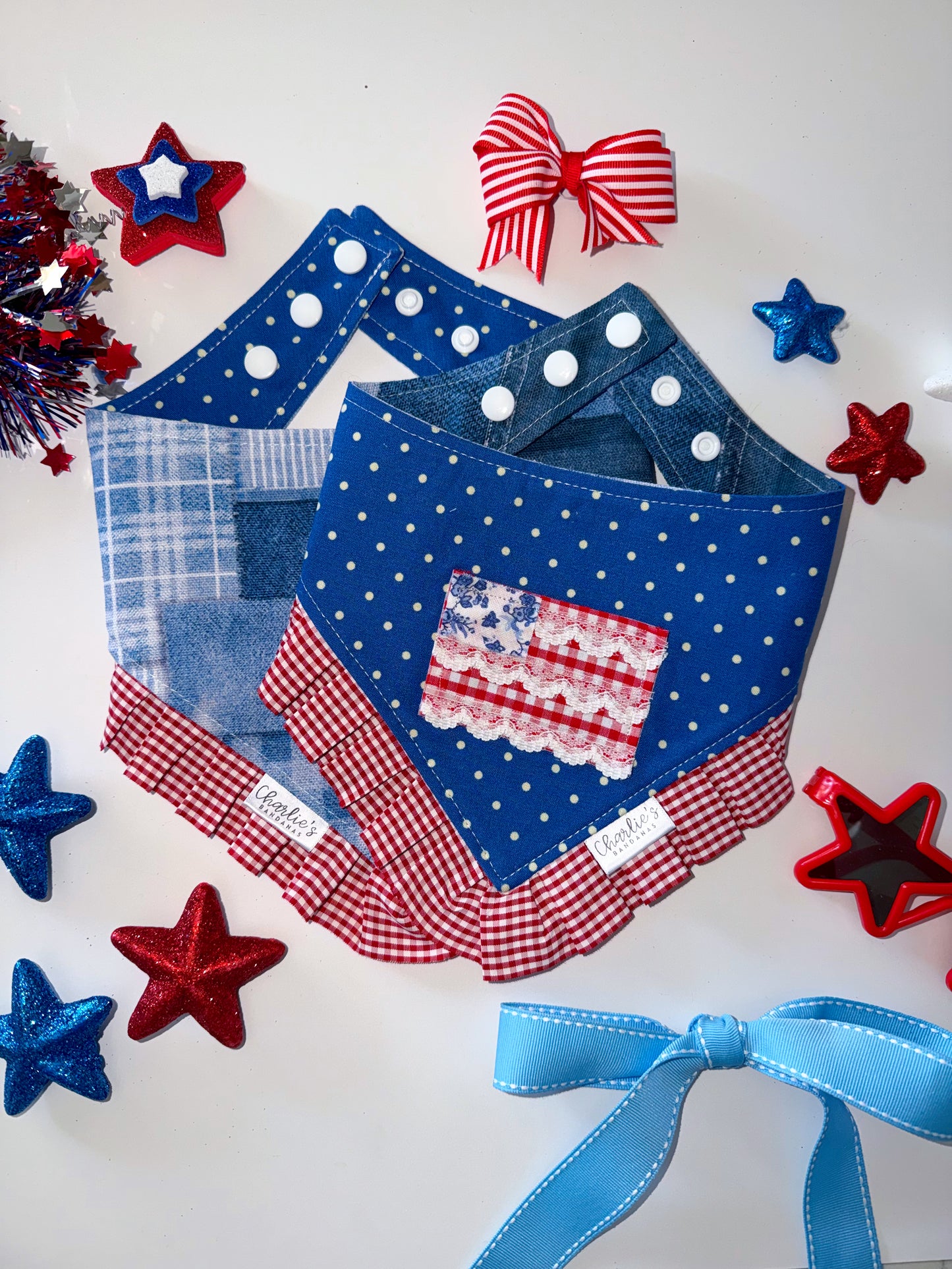 USA Patchwork Flag/ Denim