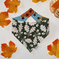 Fall Leaves & Acorns on Green