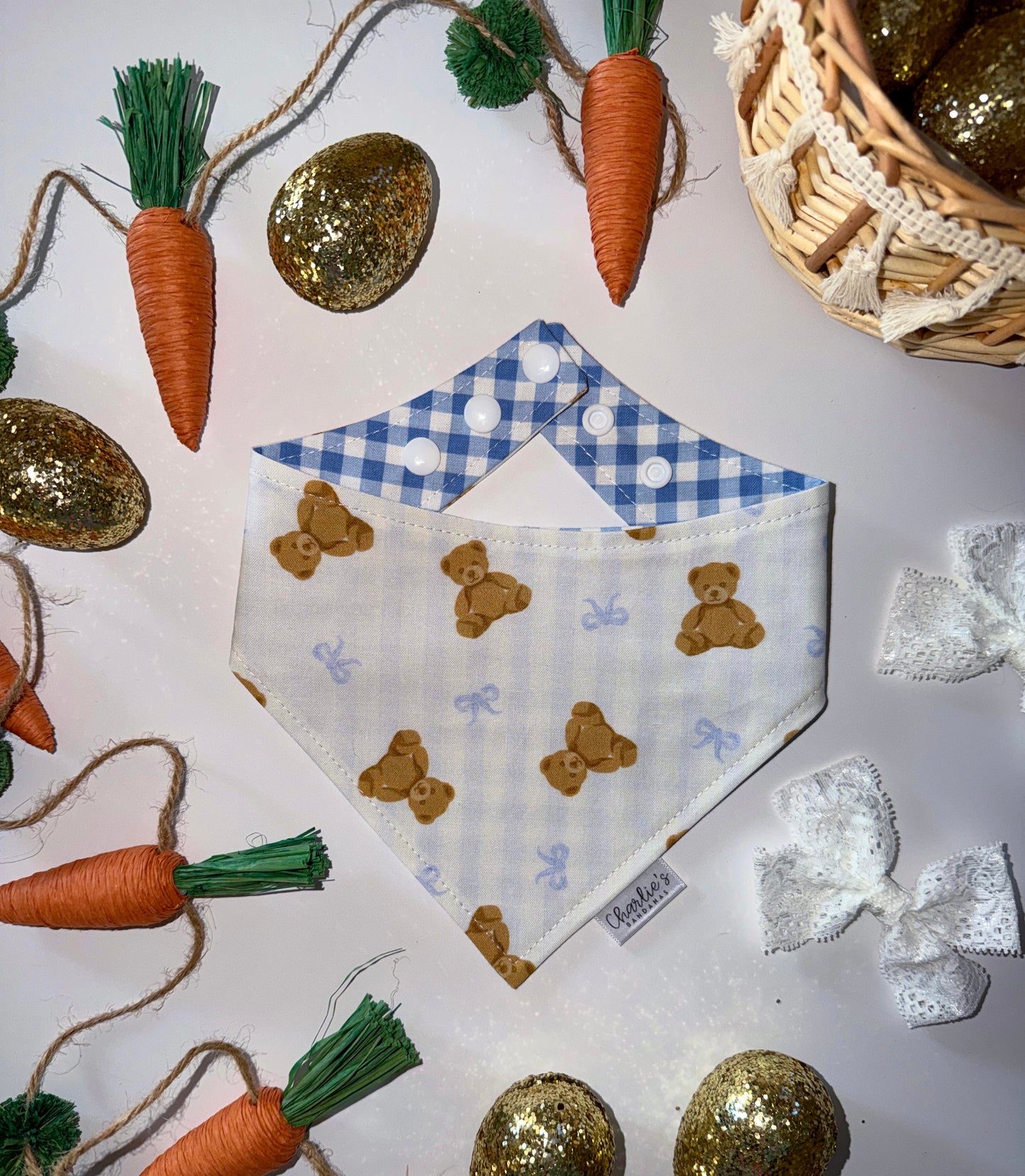 Bears & Blue Bows/ Blue Gingham