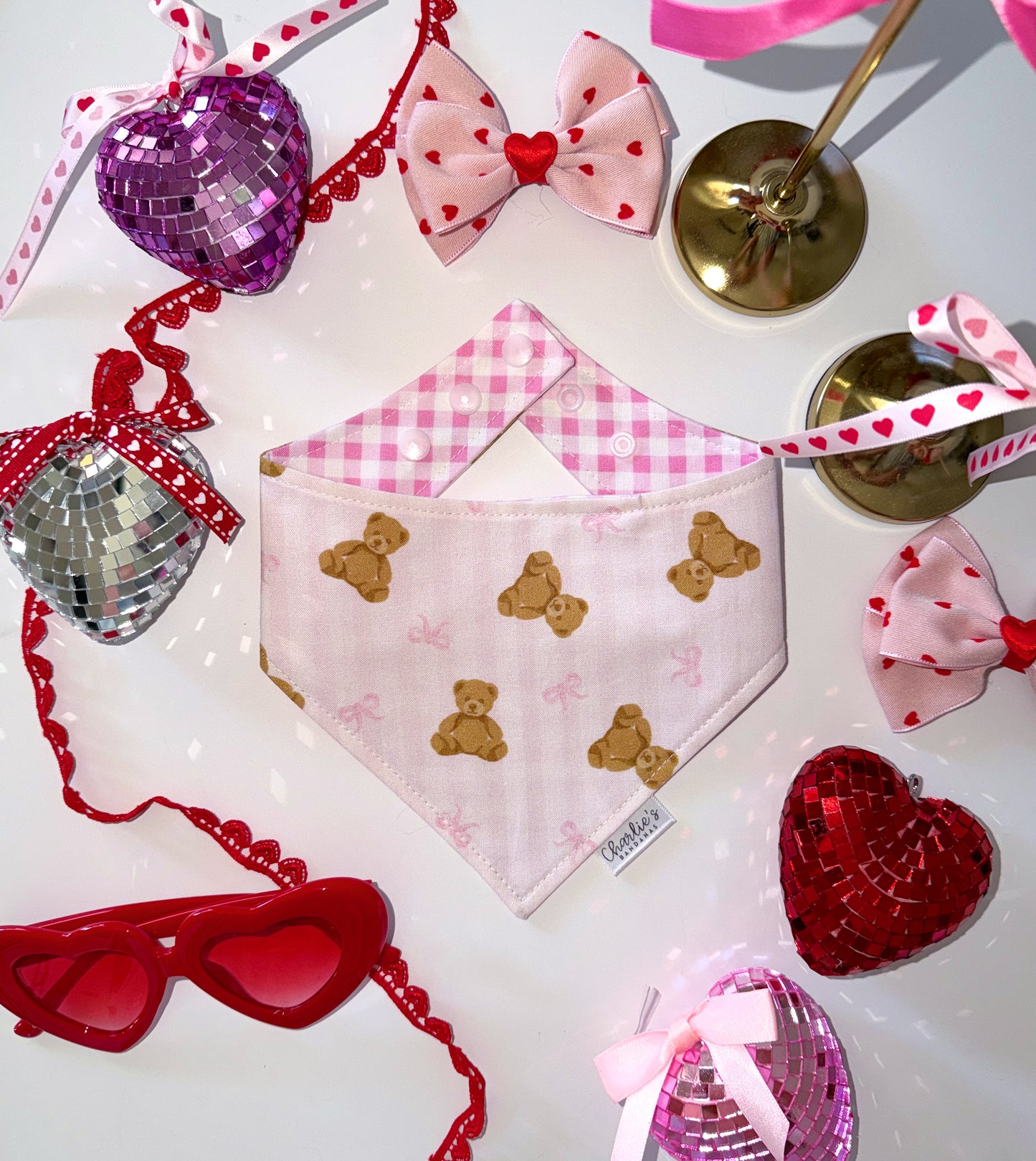 Pink Bows & Bears/ Pink Gingham