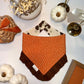 Brown Cow Print/ Orange Polka Dot