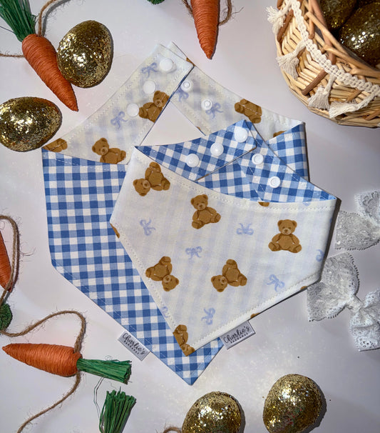 Bears & Blue Bows/ Blue Gingham