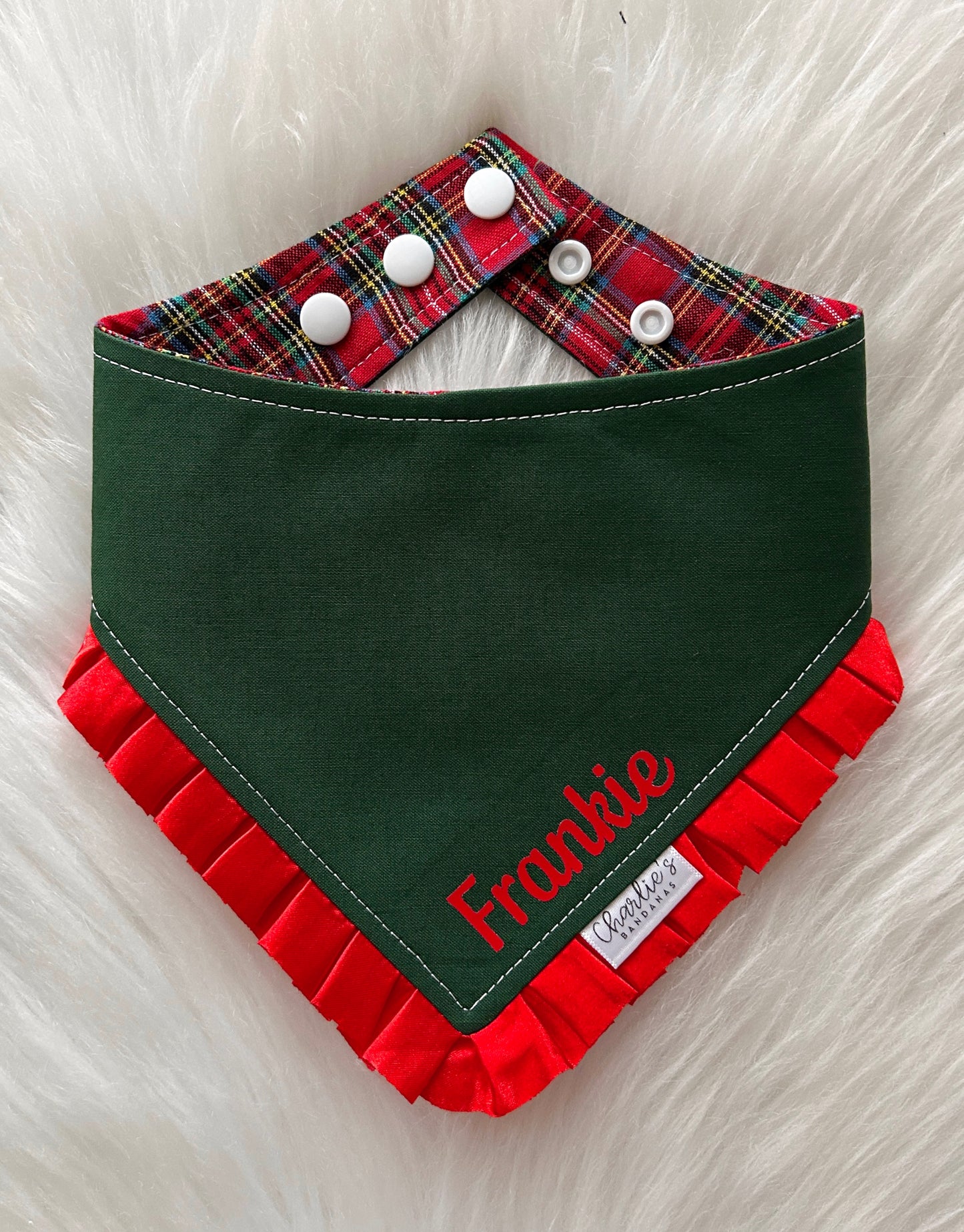 Solid Green/ Christmas Plaid