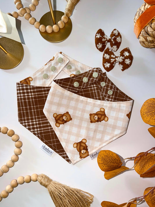 Brown Gingham Bears/ Brown Plaid