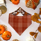 Fall Floral/ Burnt Orange Plaid