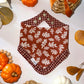 Burgundy & Tan Plaid/ Leaves