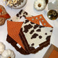 Brown Cow Print/ Orange Polka Dot