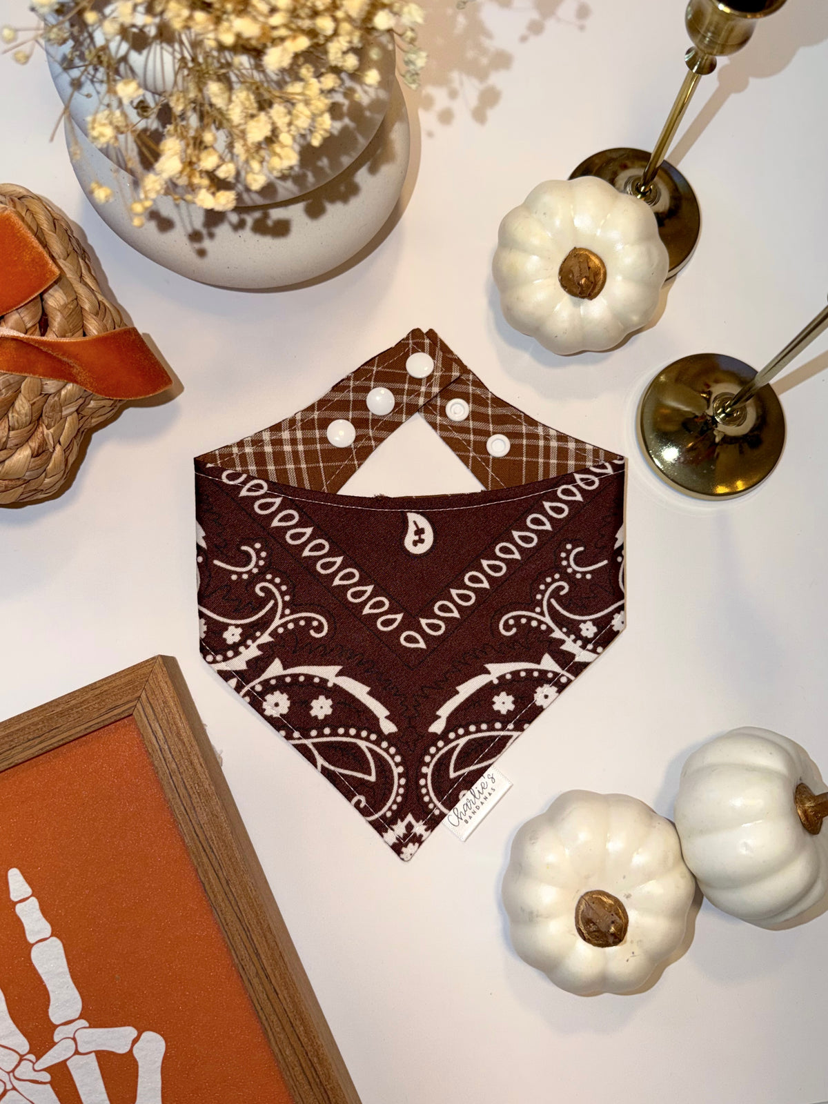 Brown Bandana Print/ Brown Plaid