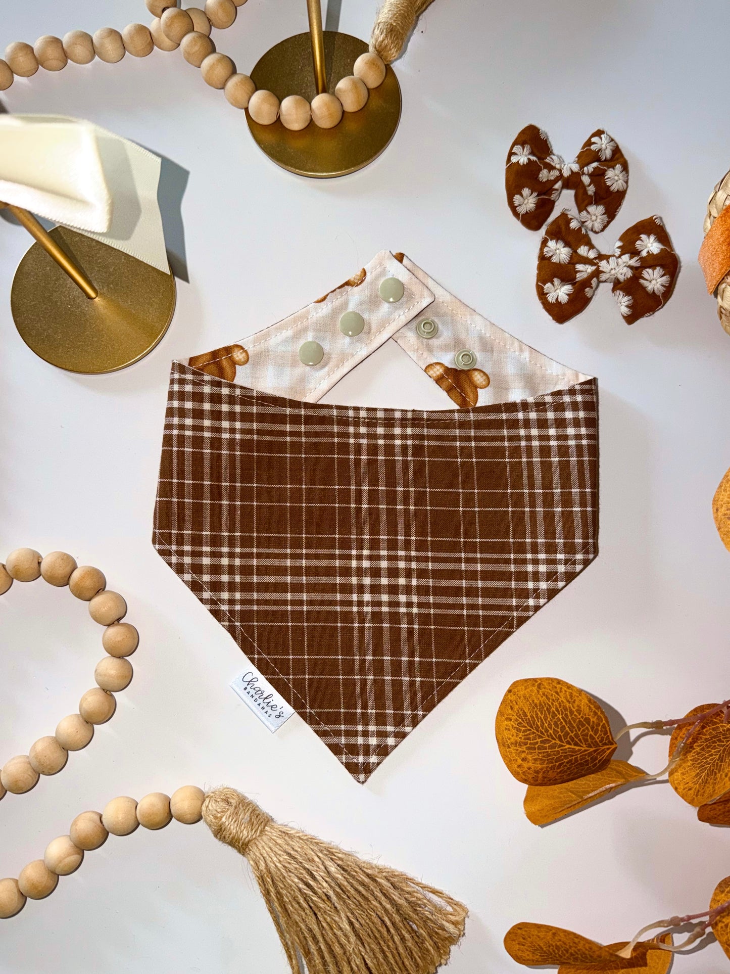 Brown Gingham Bears/ Brown Plaid