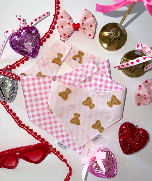 Pink Bows & Bears/ Pink Gingham