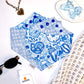 Blue Preppy Watercolor Seashells