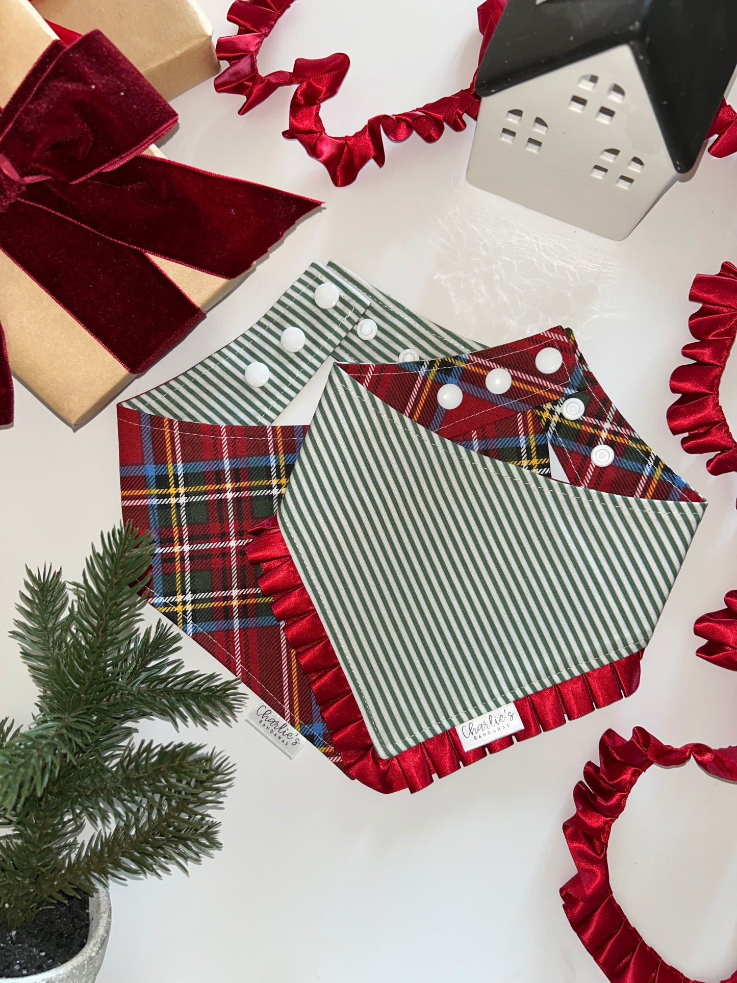 Green Stripes/ Christmas Plaid