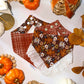 Fall Floral/ Burnt Orange Plaid