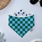 Blue & Green Checkerboard/ Anchors