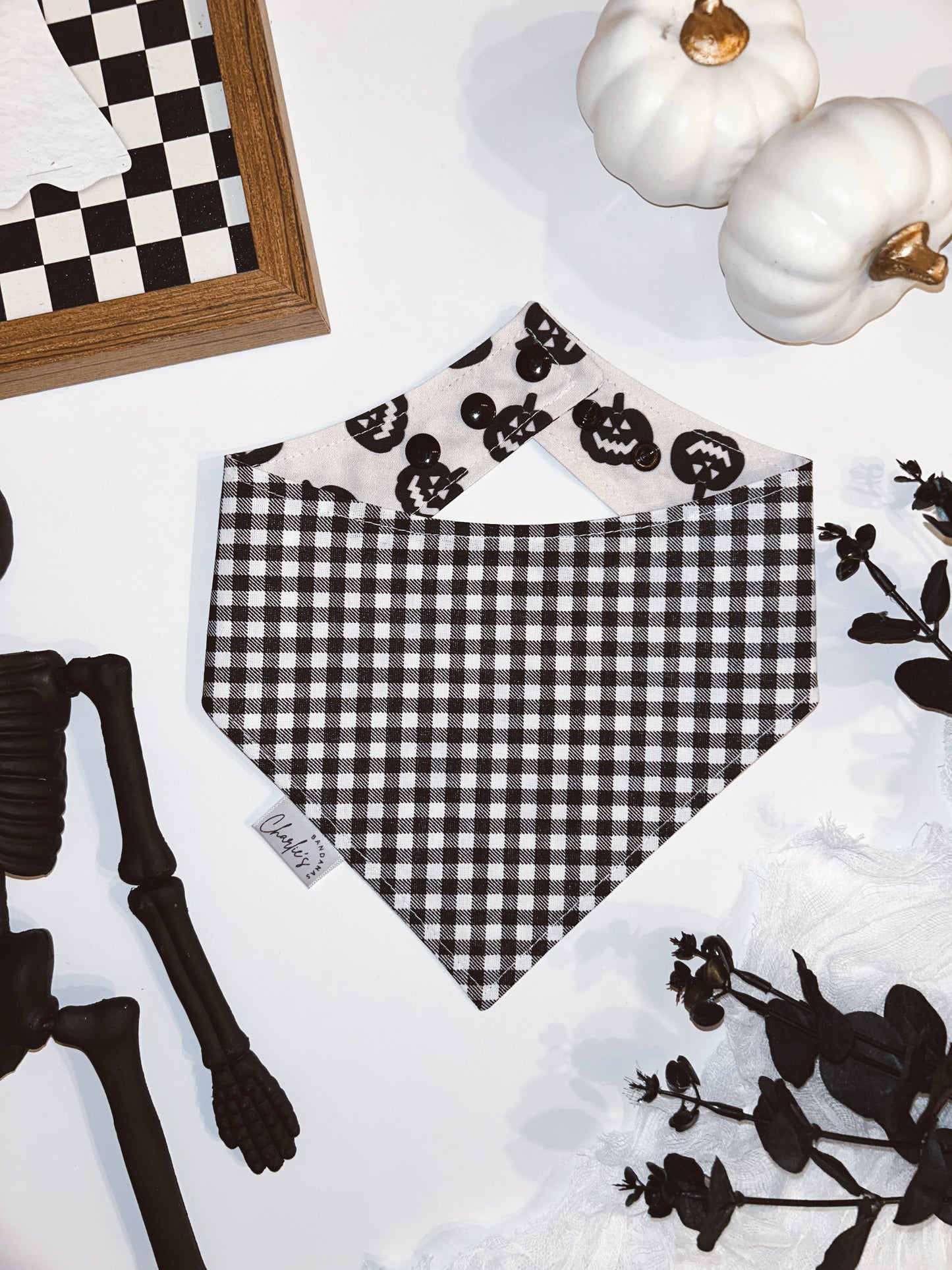 Boho Jack-O-Lanterns/ Black Gingham