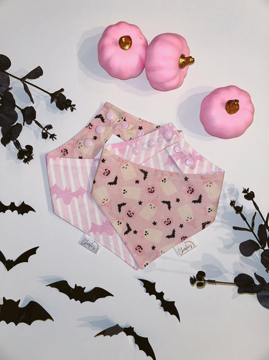 Pink Halloween/ Stripes & Bats