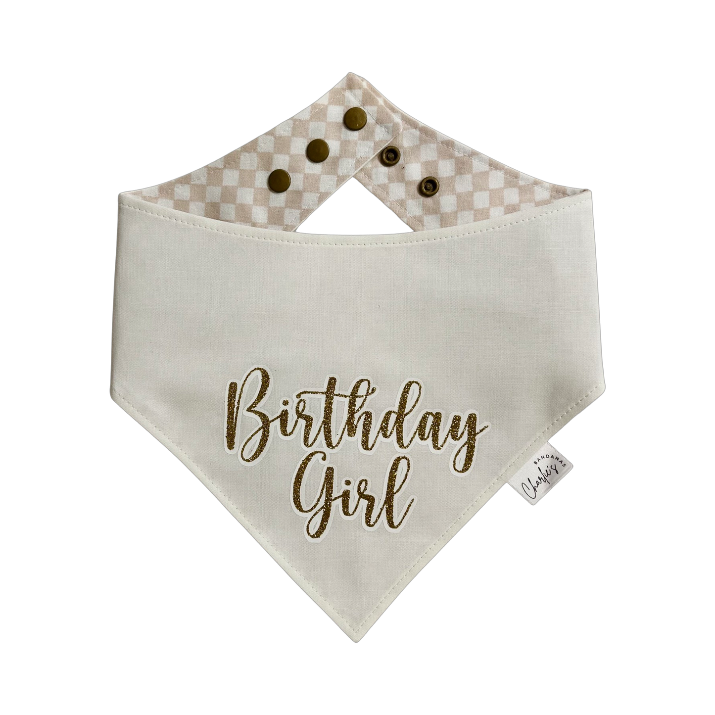 Cream Birthday Girl (Boy) Bandana