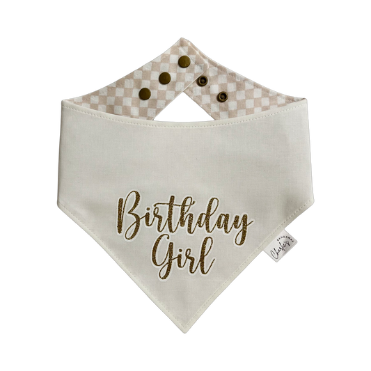 Cream Birthday Girl (Boy) Bandana