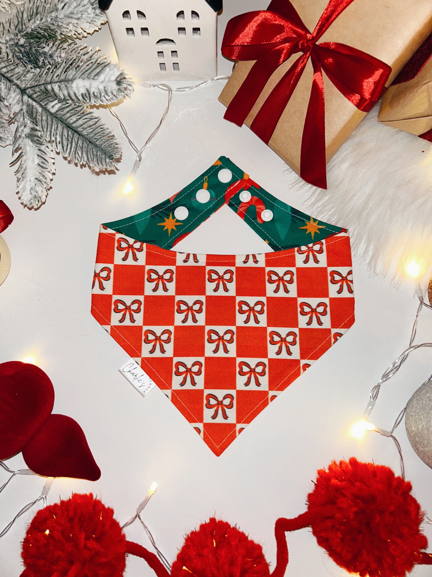 Vintage Christmas/ Checkerboard Bows