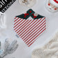 Santa’s on Green/ Red-White Stripes