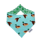 Mallard Ducks on Teal/ Green Gingham