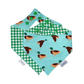 Mallard Ducks on Teal/ Green Gingham